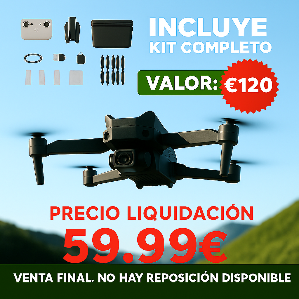 Lumen Vita™ Dron con doble cámara 4K + Maletín Gratis